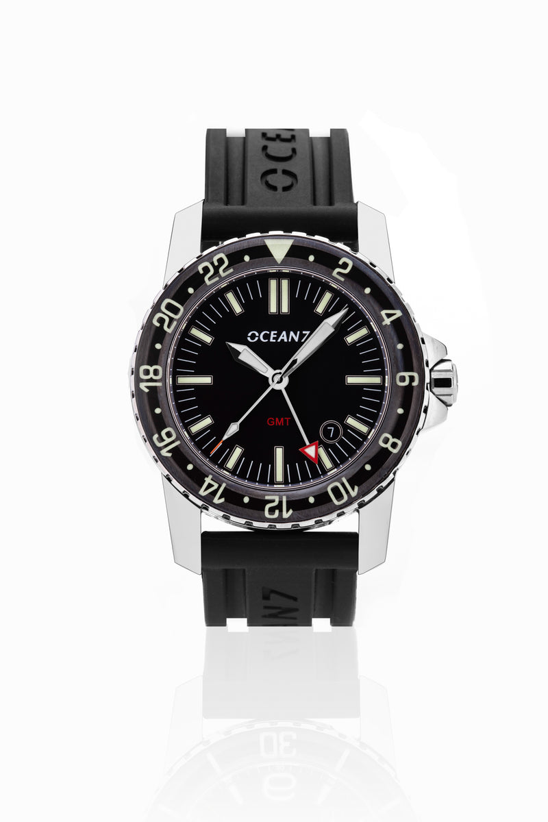 LM-5 GMT Dress Diver with Domed Sapphire Bezel – OCEAN7 Precision