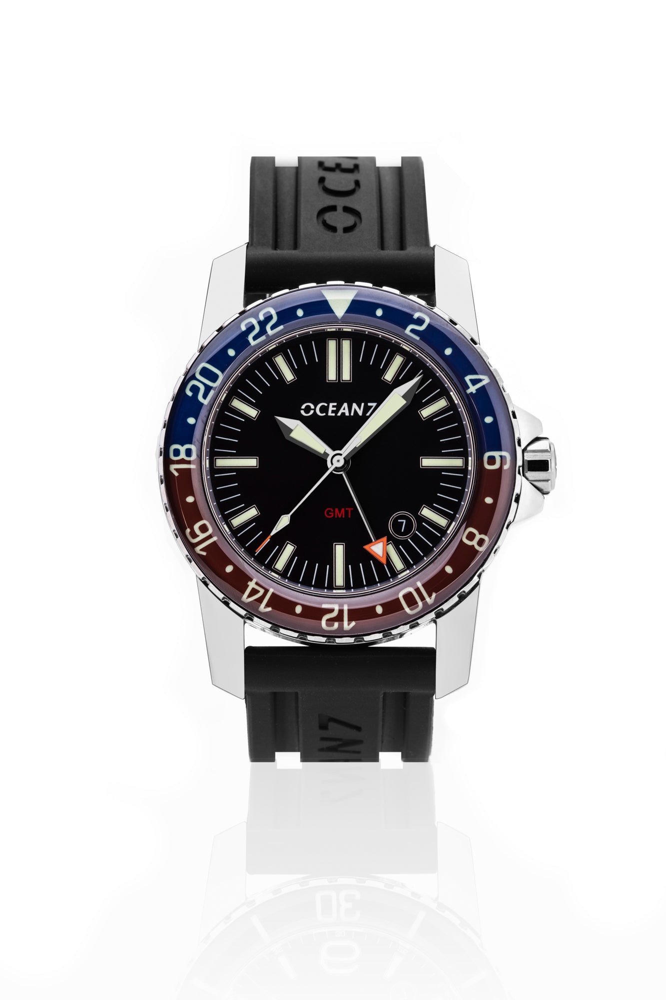 LM-5 GMT Dress Diver with Domed Sapphire Bezel – OCEAN7 Precision Watches LLC
